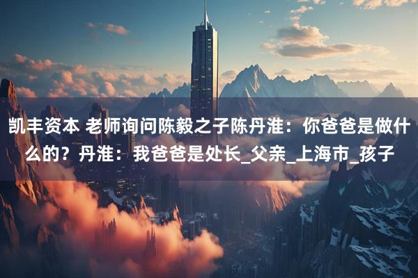 凯丰资本 老师询问陈毅之子陈丹淮：你爸爸是做什么的？丹淮：我爸爸是处长_父亲_上海市_孩子